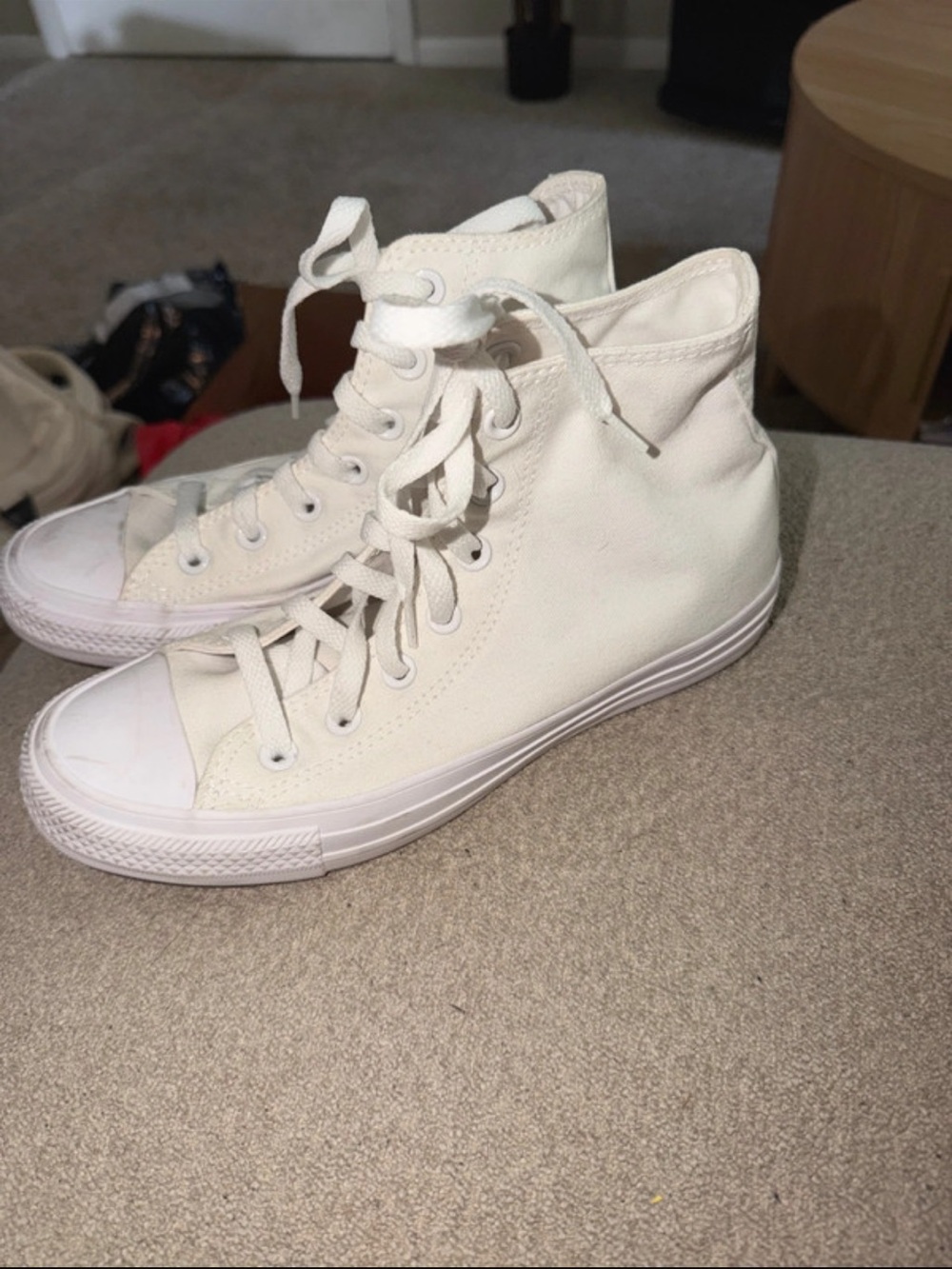 Converse Women's White High-Top Canvas Sneakers